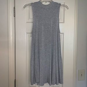 Gray high neck dress